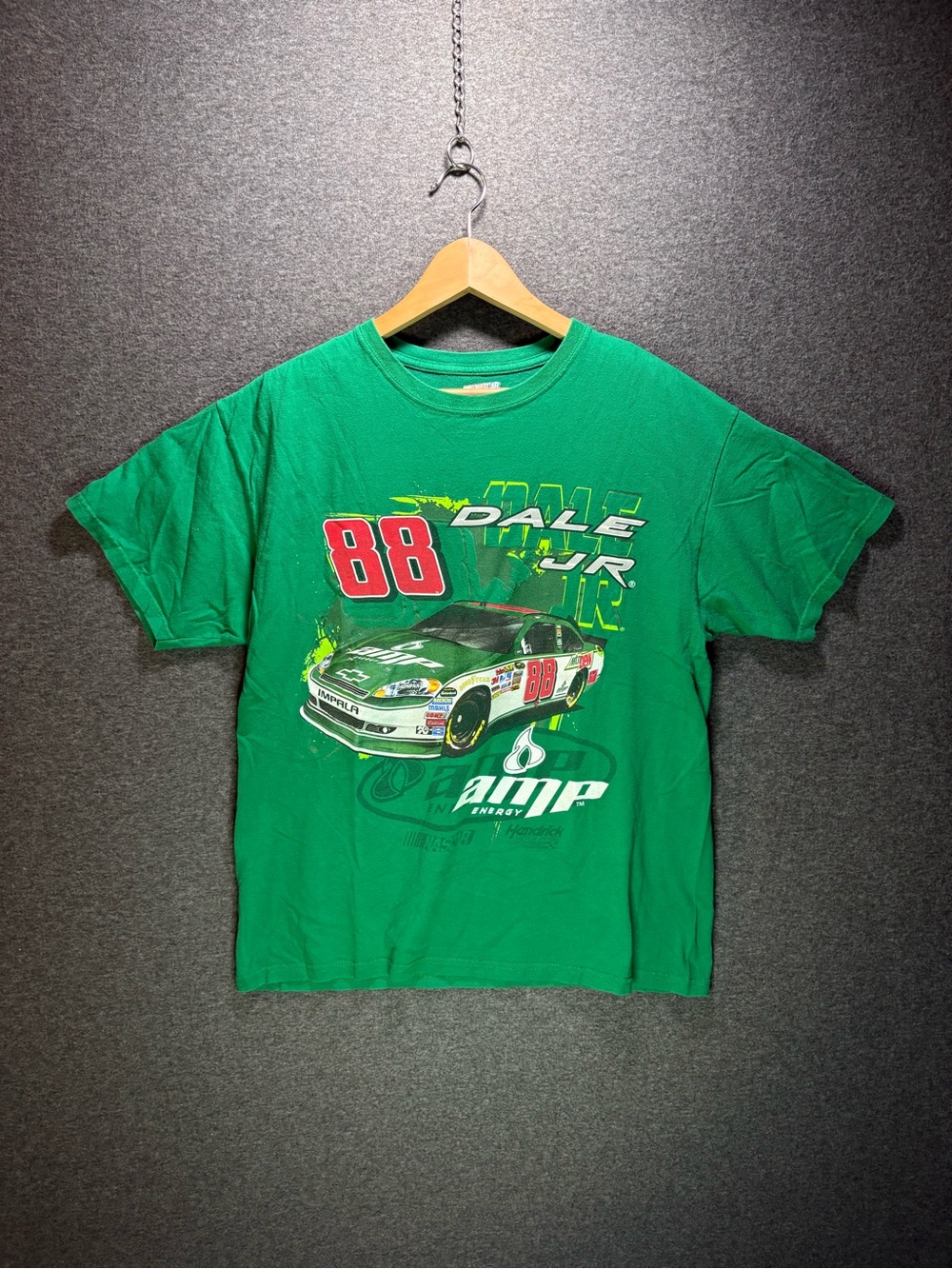 Vintage 2000s Dale Earnhardt Jr #88 AMP Energy NASCAR Graphic T-Shirt XL